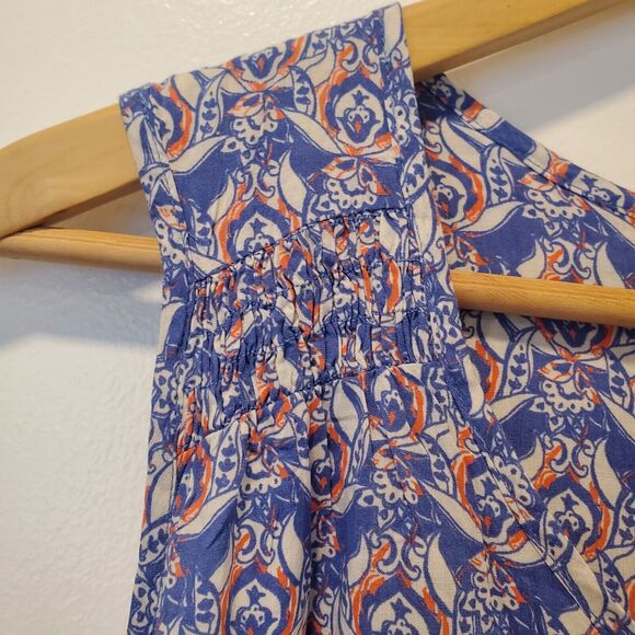 THE NORTH FACE Blouse Womens XL Blue Orange Sleeveless Boho Feminine Flowy - Picture 3 of 8